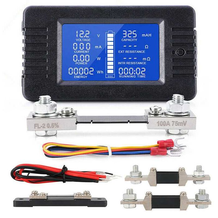 Panou DC 50A, 100A, 200A 300A -Voltme-Amperme-Wattme-KWh. Solar