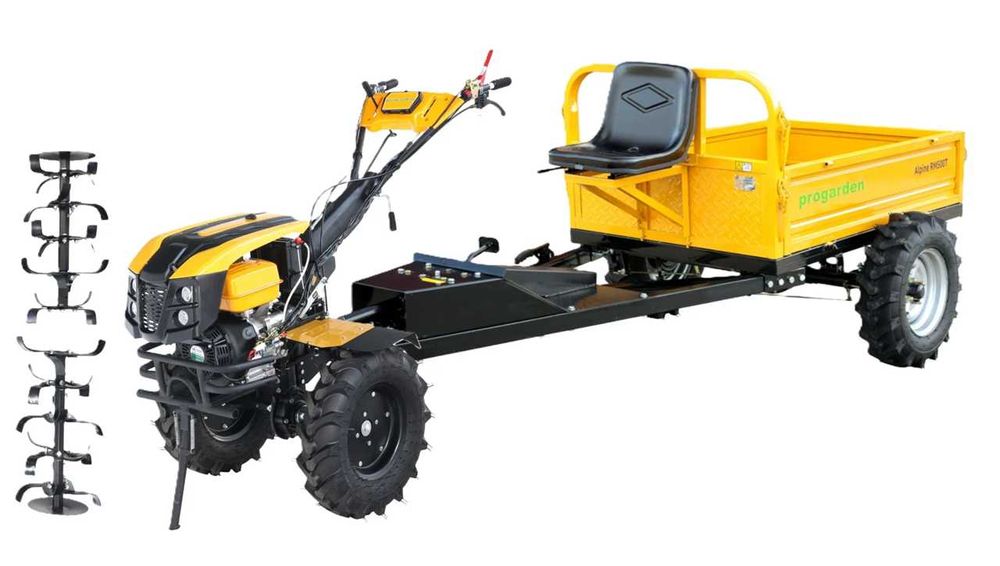 Motocultor cu tractiune 4x4 Progarden Campo 1873 Alpine, 18CP, benzina