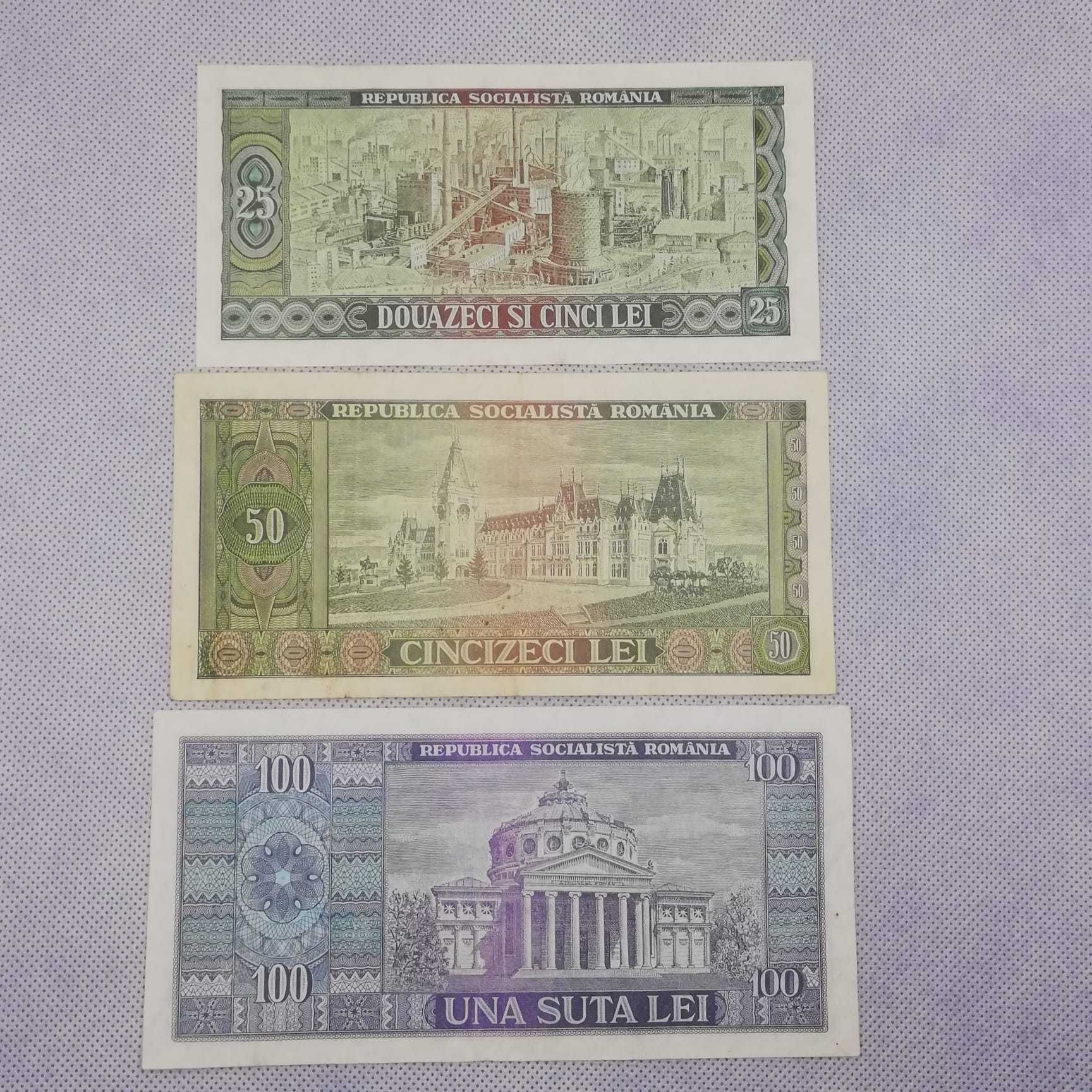 Bancnote vechi 3 lei 1966, 5 lei 1952, 500 lei 1941 și 10 lei 1952