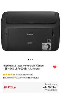 Imprimanta laser monocrom Canon i-SENSYS LBP6030B, A4, Negru