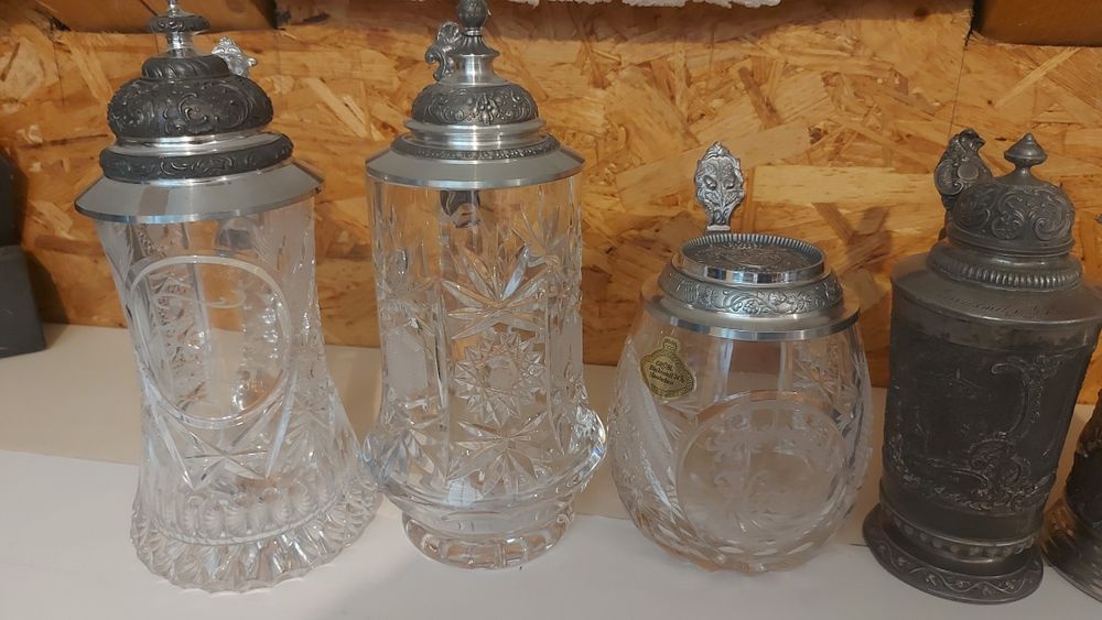 Halbe Bavareze din cristal si de metal