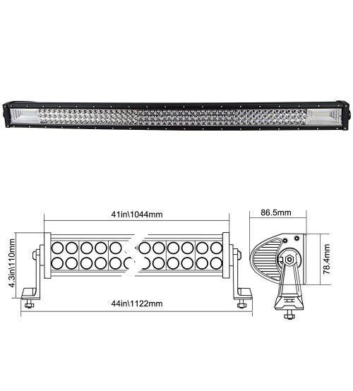 Led bar 540w, Lumina 7D, Nou, garantie