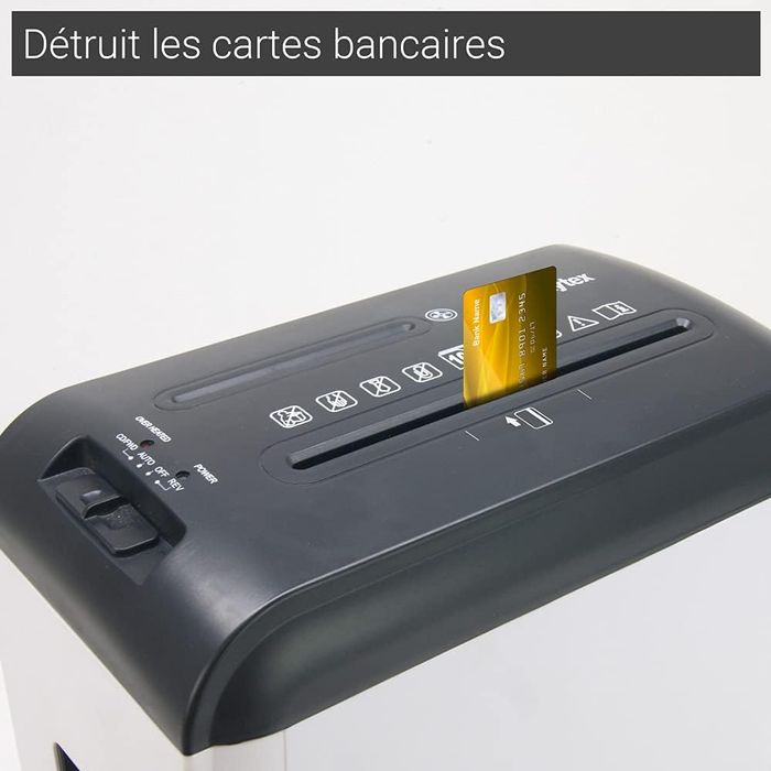 Шредер за документи с напречно рязане, 10 листа, CD и DVD, 15 литра