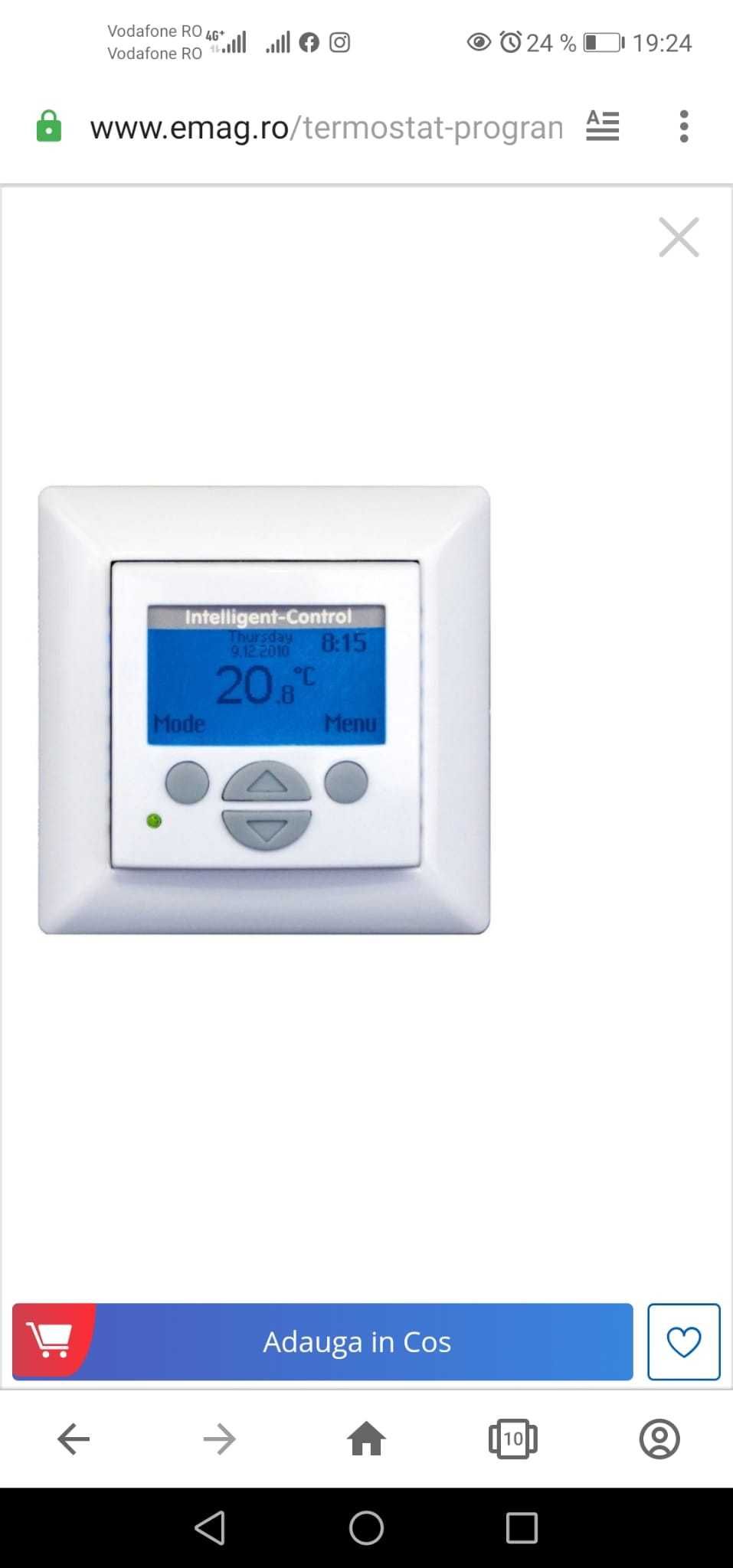 intelligent control thermostat