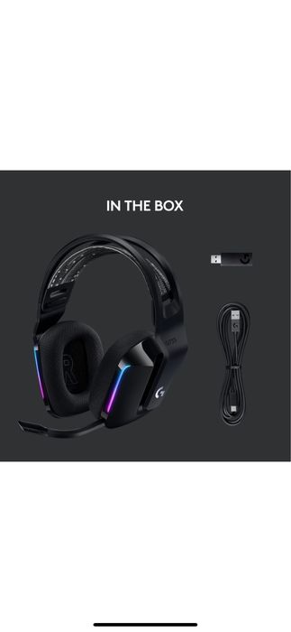 Casti gaming wireless Logitech G733, ultrausoare, Lightsync RGB, Negru