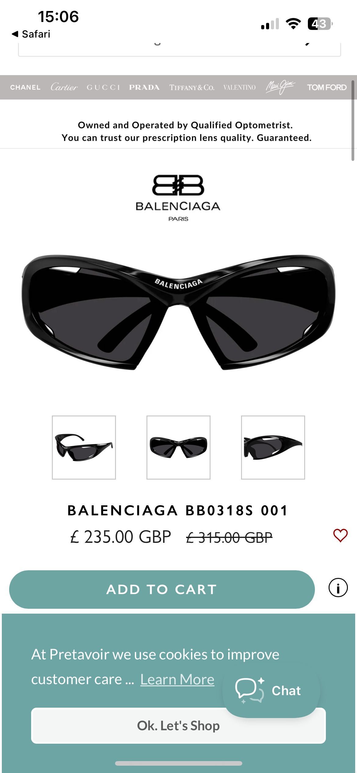 Слънчеви очила balenciaga