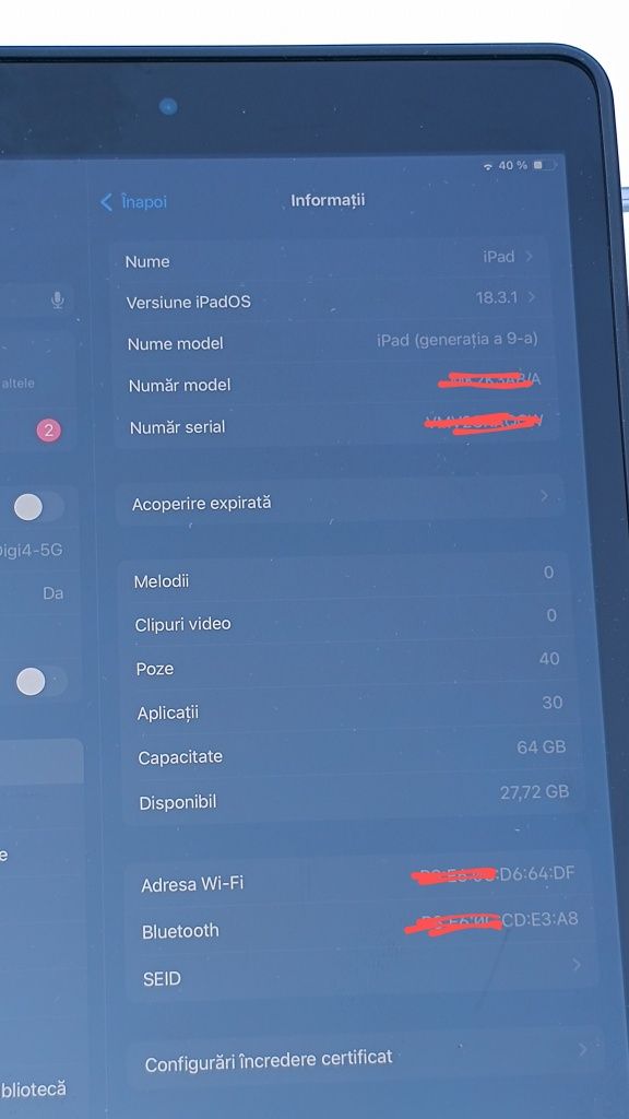 iPad 9 - 64 GB - Wifi foarte îngrijita
