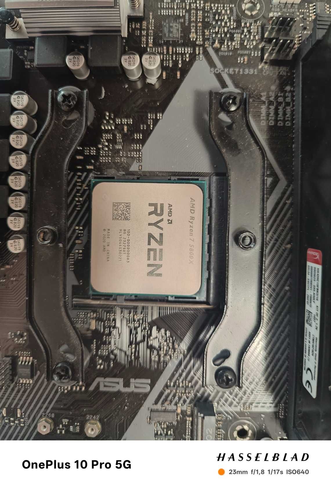 Продавам комплект Asus B450 prime plus + Ryzen 7 5800X + 32gb ram