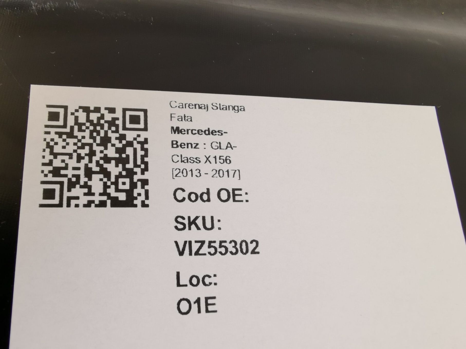 Carenaj Stanga Fata Mercedes-Benz  GLA-Class X156 2013 2014 2015 2016