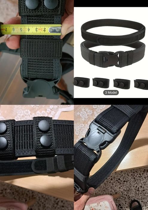 Set centură tactică + under-belt, XL (150 cm), negru