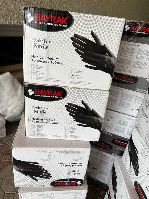 нитрил кора перчатка медицинские черные перчатки