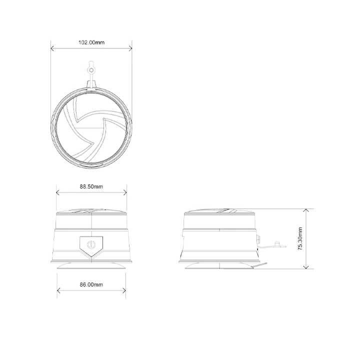 Сигнална лампа  Маяк 2071 – 12-24V, Магнитна основа, 7 режима, IP67