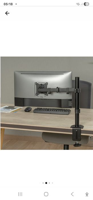 Suport de birou pentru monitor, 17-32 inch, brat dublu articulat