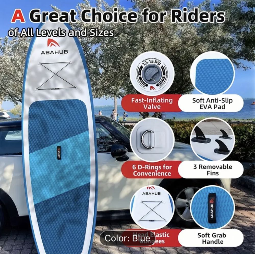Paddle board ABAHUB 320 см – пълен сет + БОНУСИ!