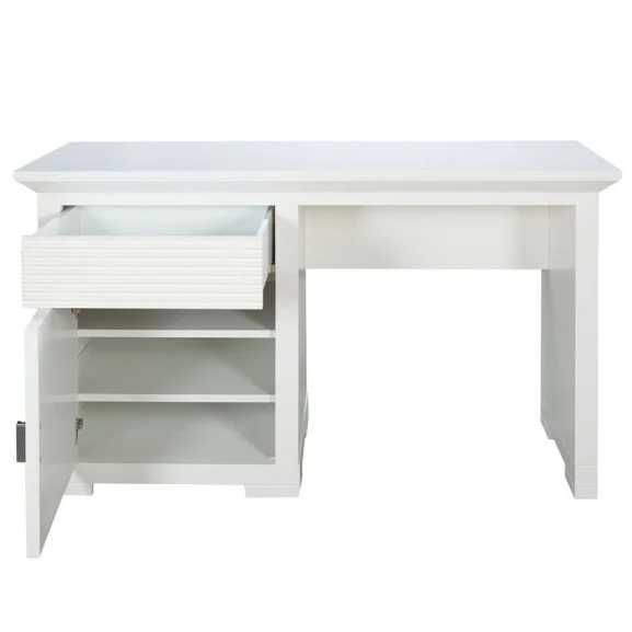 Birou Masa Toaleta Cu 1 Usa Si 1 Sertar Verona Bianco Alb, 130 Cm