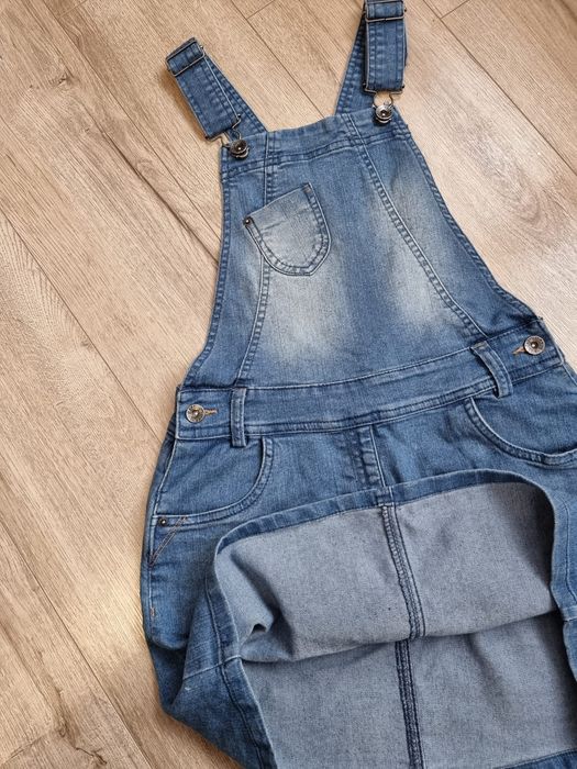 Salopeta fustă denim Yigga, mărimea 146-152