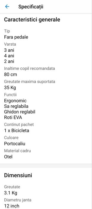 Bicicleta Kinderkraft fara pedale