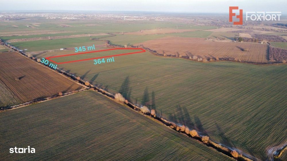 Teren extravilan arabil 10.707 mp - aproape de centura Timisoara Sud