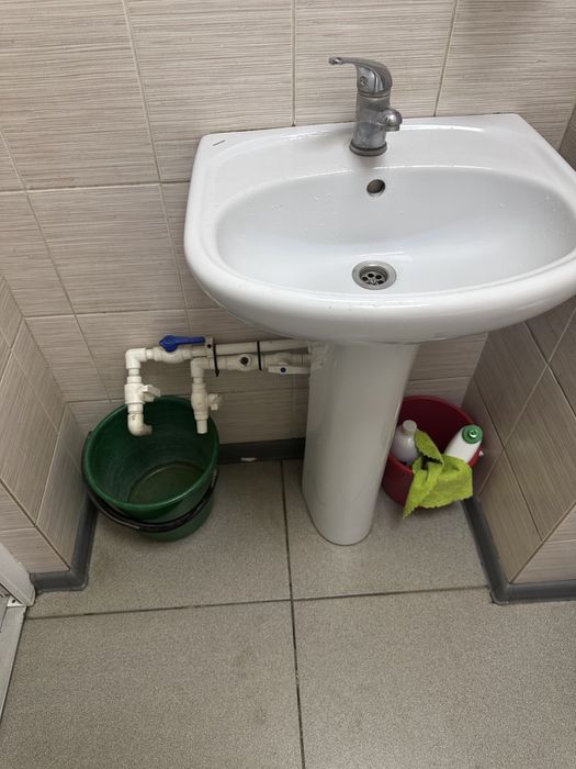 Раковина тюльпан со смесителем