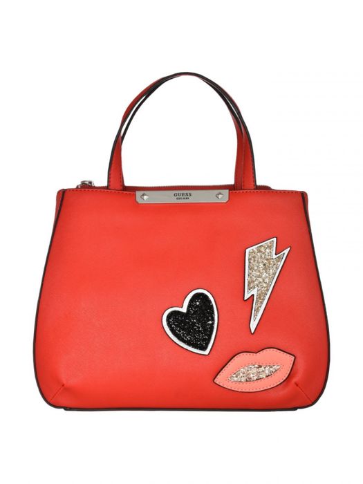 GUESS чанта с апликирани акценти с брокат