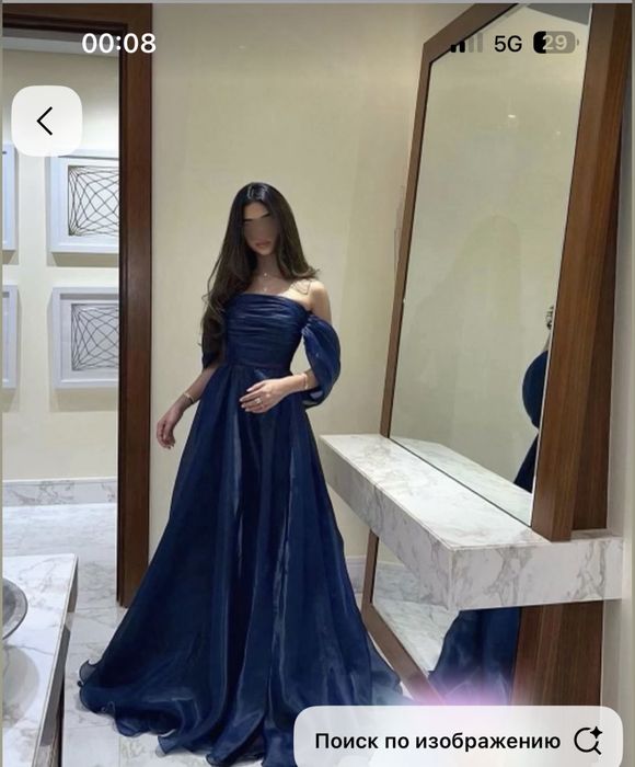 вечерние платья синий