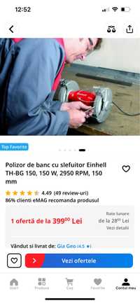 Polizor banc - Einhell TH-BG 150, 150 W