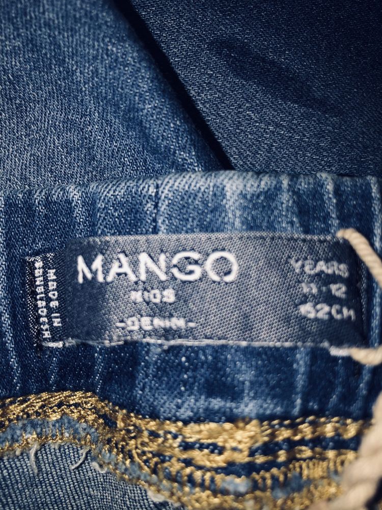 НОВИ Дънкови панталони Mango Kids, 11-12г, 152