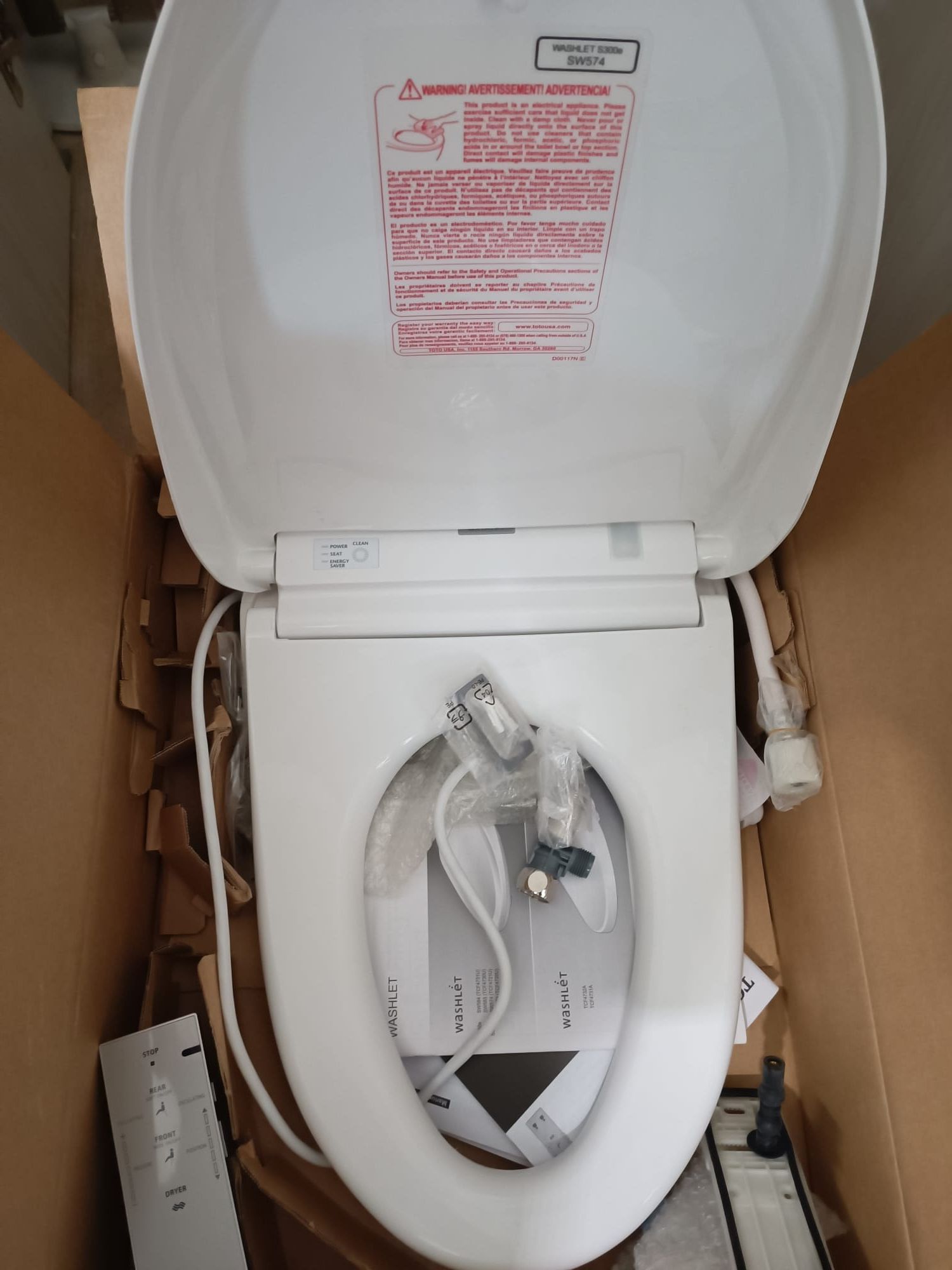 Bideu inteligent electric Toto washlet, nou, telecomanda