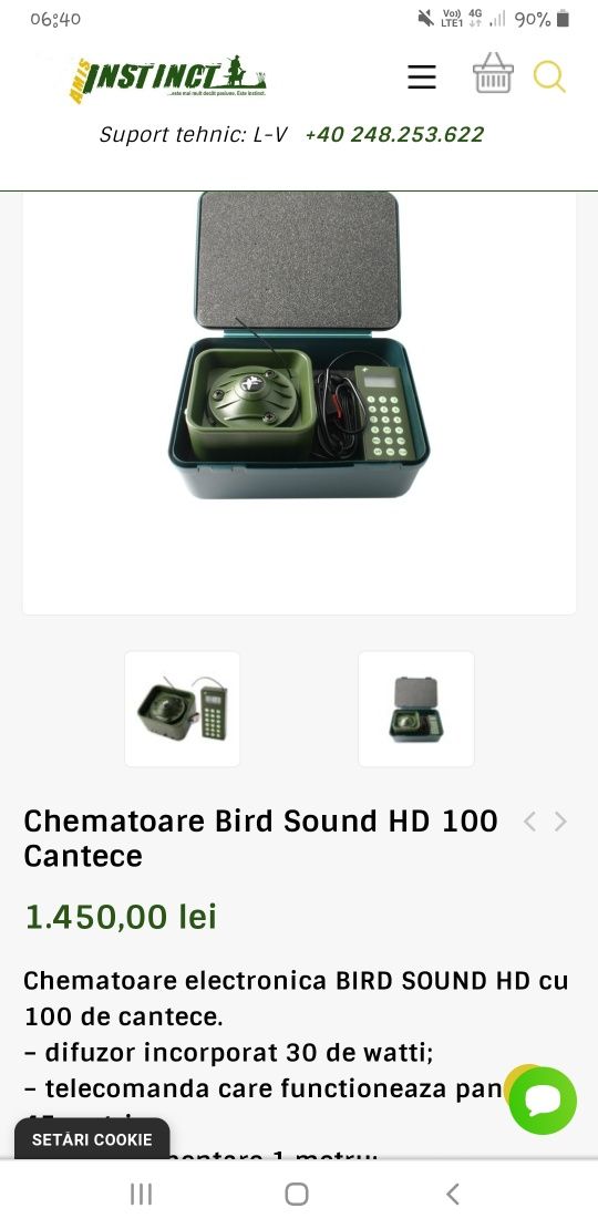 Vând chematoare electronică Bird sound de 100 melodi