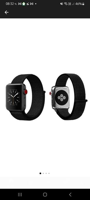 Apple Watch велкро каишка черна 38 мм / 40 мм / 41 мм