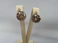 Cercei aur 12 k si diamante rose cut