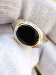 Inel Aur 14K Cu Onix Natural Unicat Milan ghiul aur degetu mic