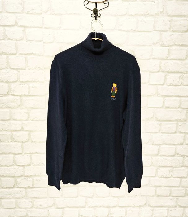 Ralph Lauren Оригинален мъжки пуловер с поло яка и мече  размер М
