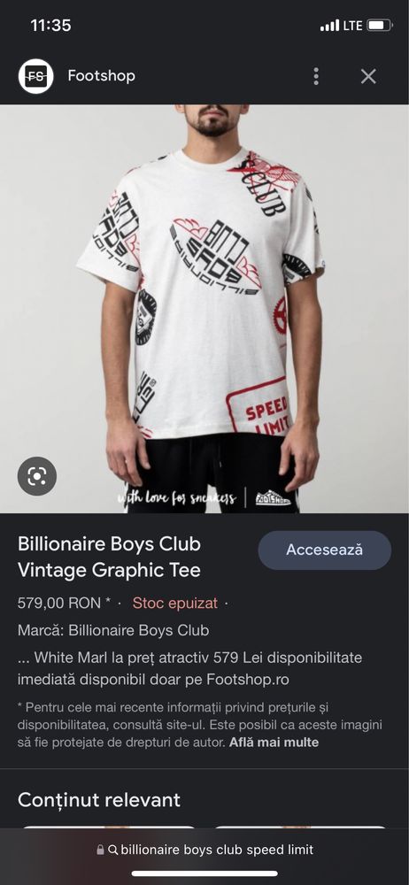 tricou billionare boys club bape speed limit