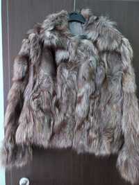 Дамско късо палто естествен косъм