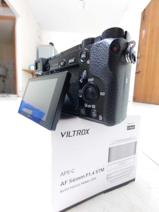 Sony A6000 with Viltrox 56mm f1.4 and kit lens