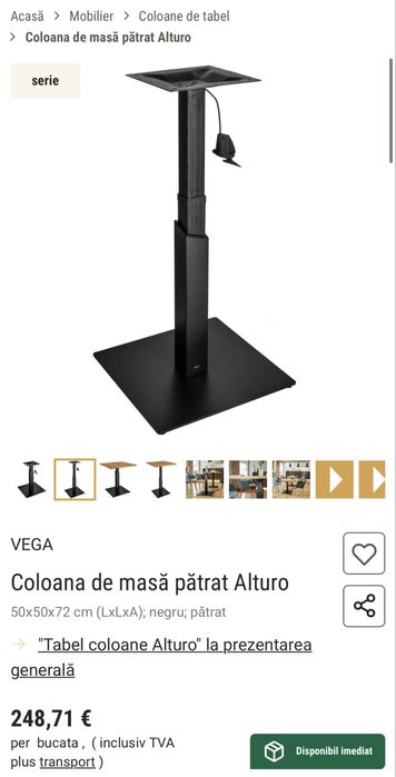 Picior metalic inalt /masa inalta bar