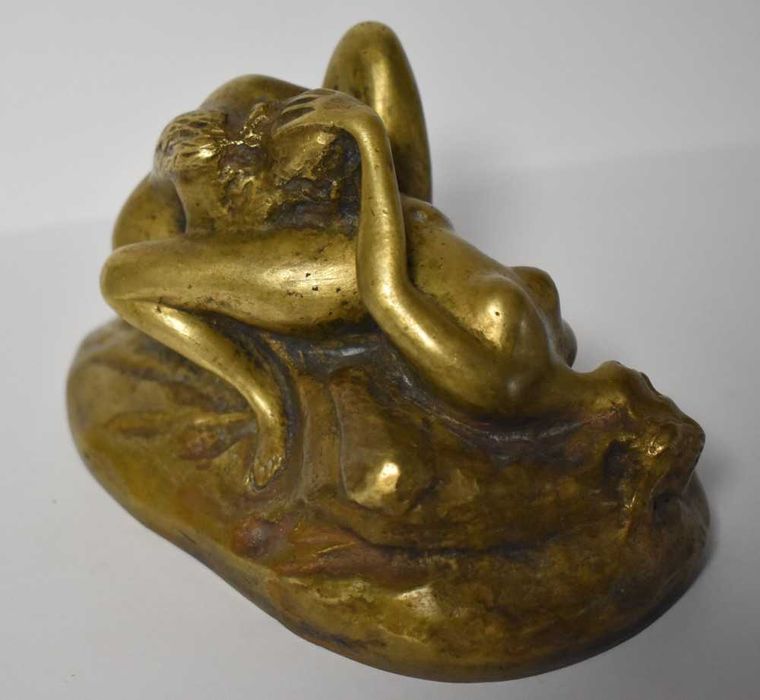 Statuetă veche din bronz - tematică erotica