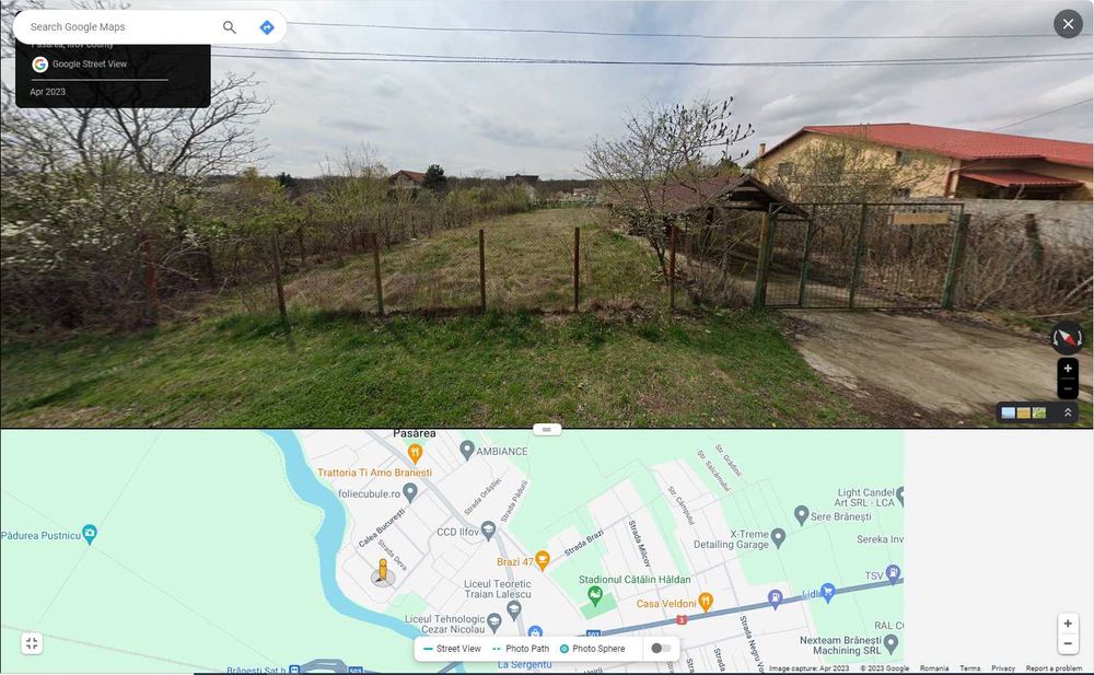 Teren intravilan 1056 mp cu cabană 44 mp, Brănești – Pasărea, Ilfov