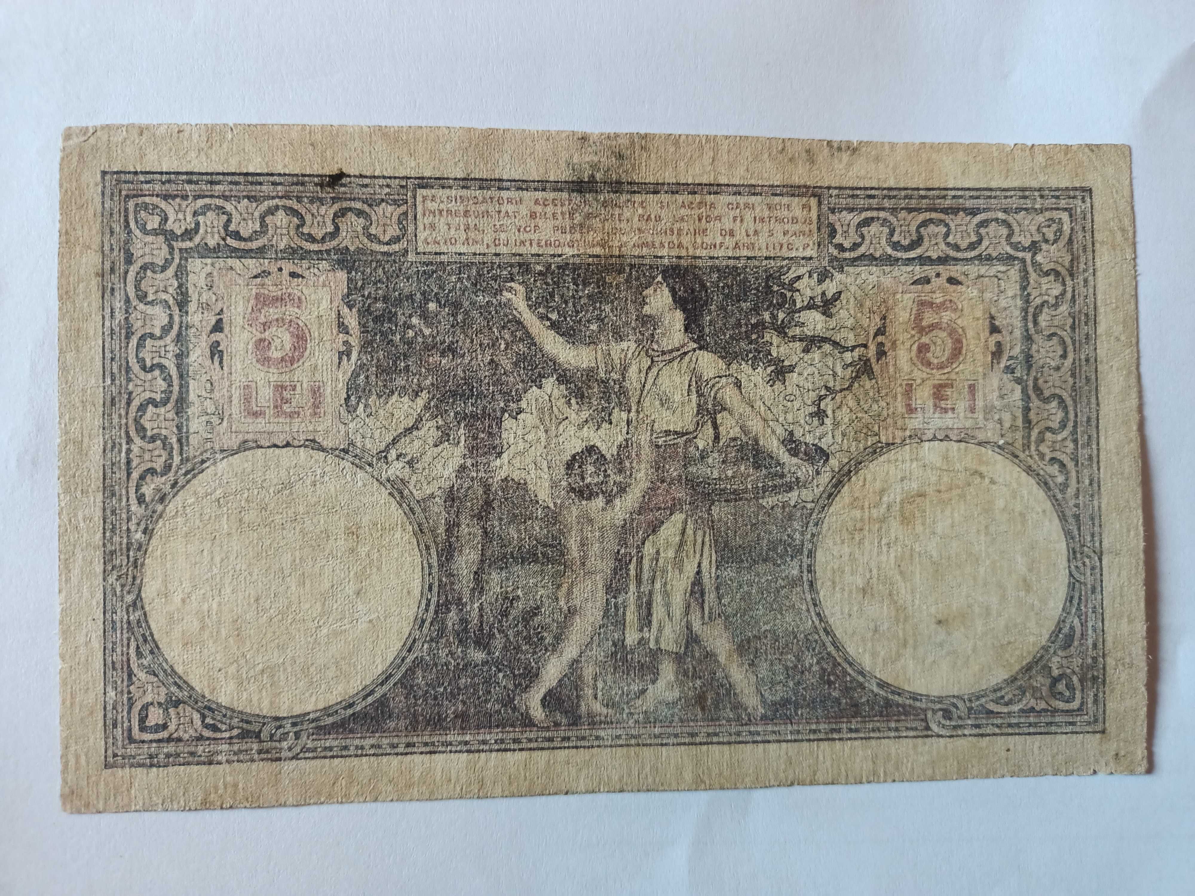 bancnota 5 lei 1929