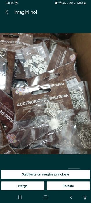 Accesorii metalice pentru bijuterii. 100 lei pentru 100 pungute