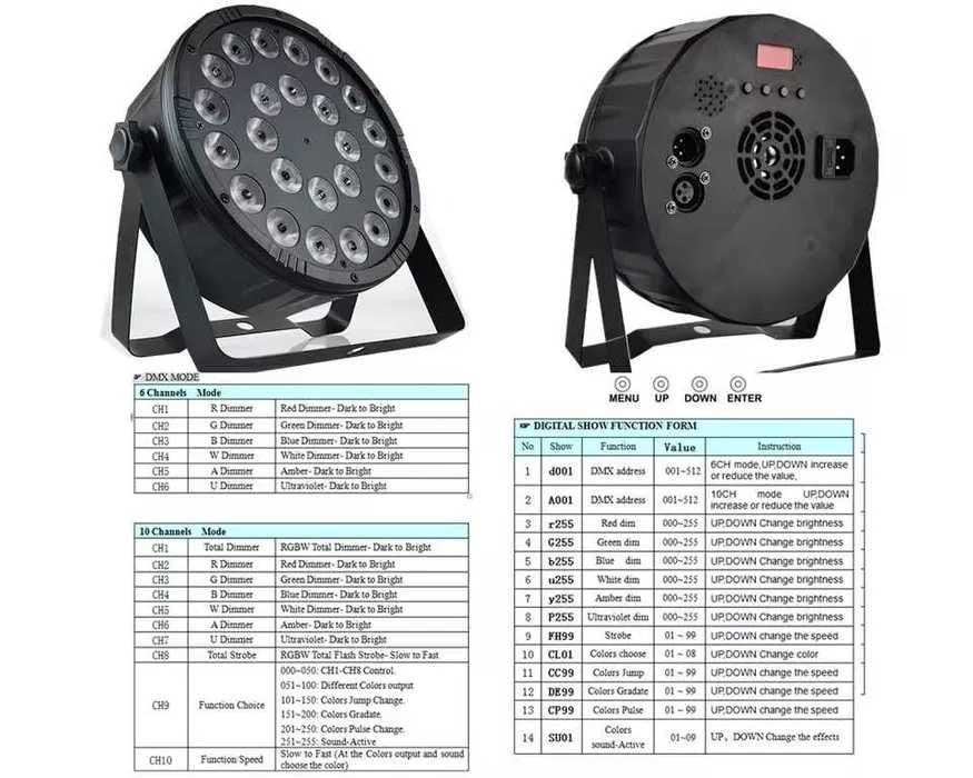 Vand Lumini de Scena RGBWA LED 24X18W