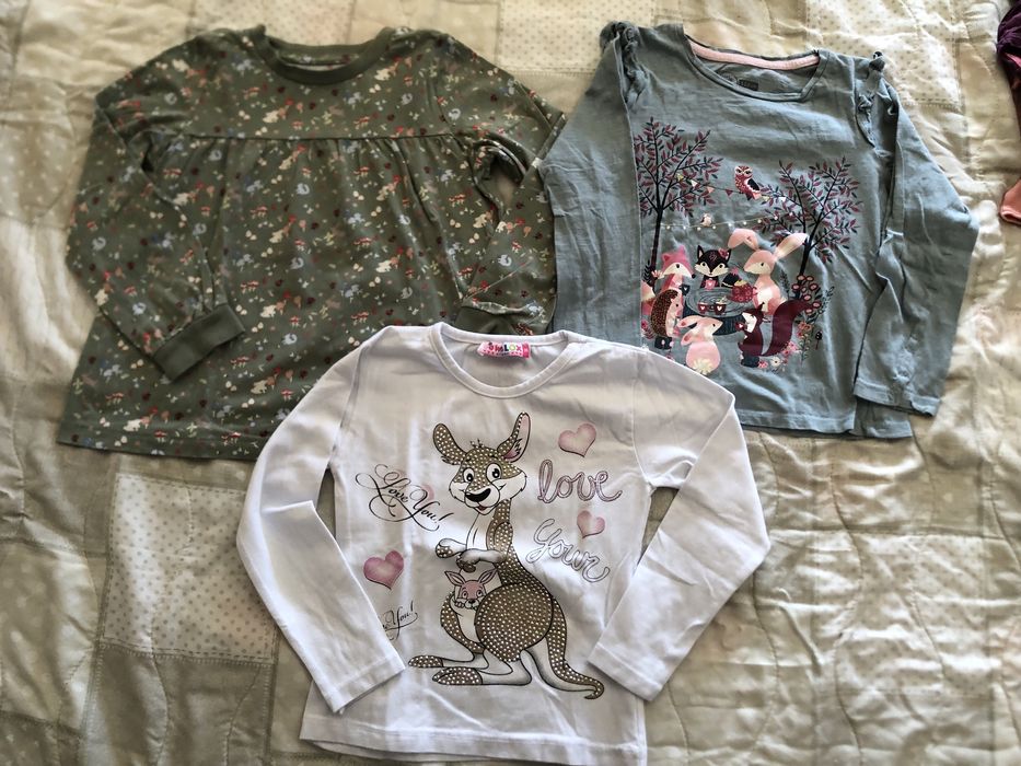 Блузки с дълъг ръкав за момиче 5-6г (110-116)