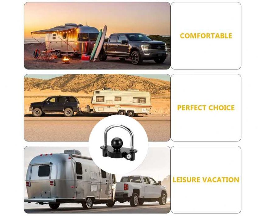 Универсален катинар за теглич с топка, Заключване за ремарке