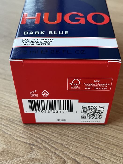 HUGO Hugo Boss - Dark Blue 75мл - Нов  / Оригинал