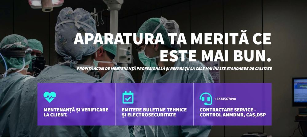 Service reparatii si mentenanta aparatura medicala