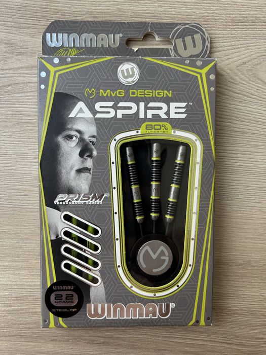 Set sageti Winmau steel MVG aspire 22G 80% Wolfram + accesorii