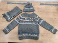 Set băieți pulover+sapca+fular Nr 104