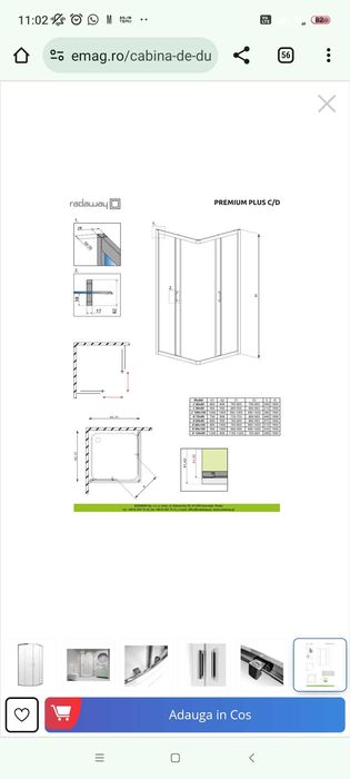 Cabina de dus Radaway Alienta A