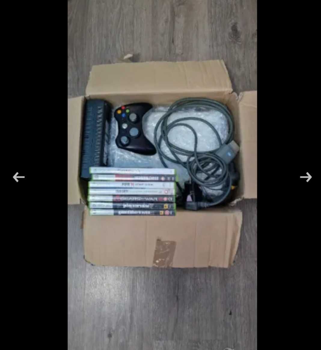 XBOX 360 + Контролер и 7 диска със игри